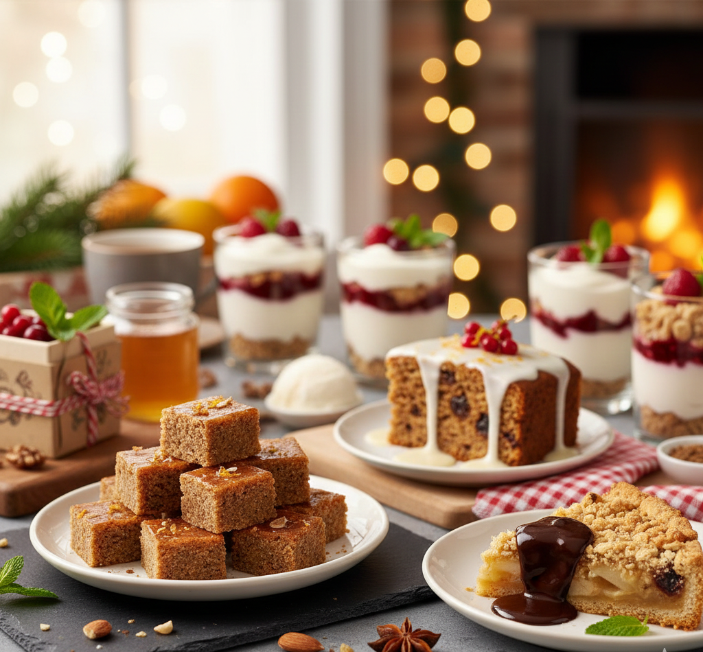 postres y ensaladas navideños saludables